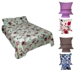 Cobre leito Colcha Casal Piquet 3 peas Algodo
