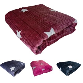 Manta Microfibra Casal Estrela 1,80x2,00 Mantinha Fofa Soft