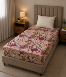 Capa Protetor para Colch�o Solteiro Box Estampada Z�per