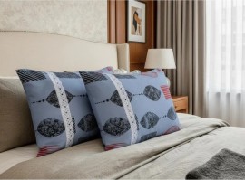 Par de Fronha de Malha estampado com z�per para travesseiro 100% Algod�o