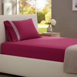 Jogo Len�ol Malha Solteiro com El�stico 2p�s 100% Algod�o